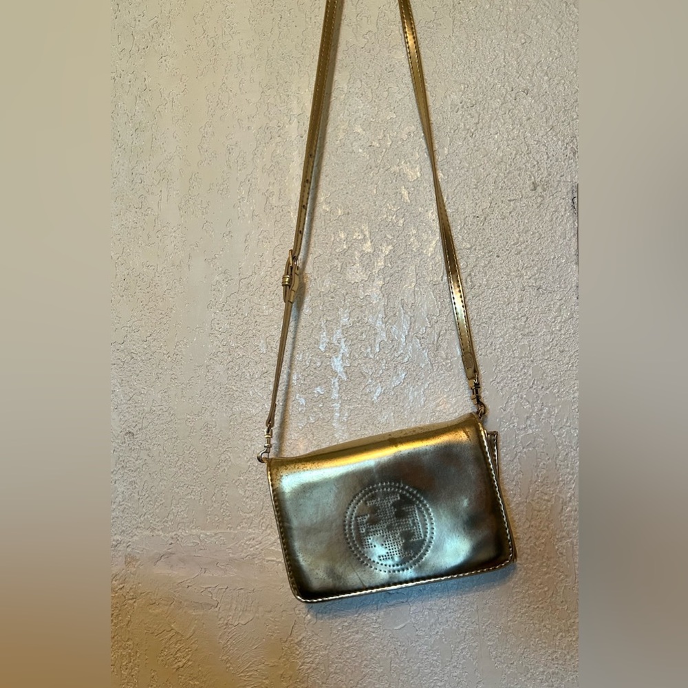 Vintage Gold Metallic Tory Burch Purse
